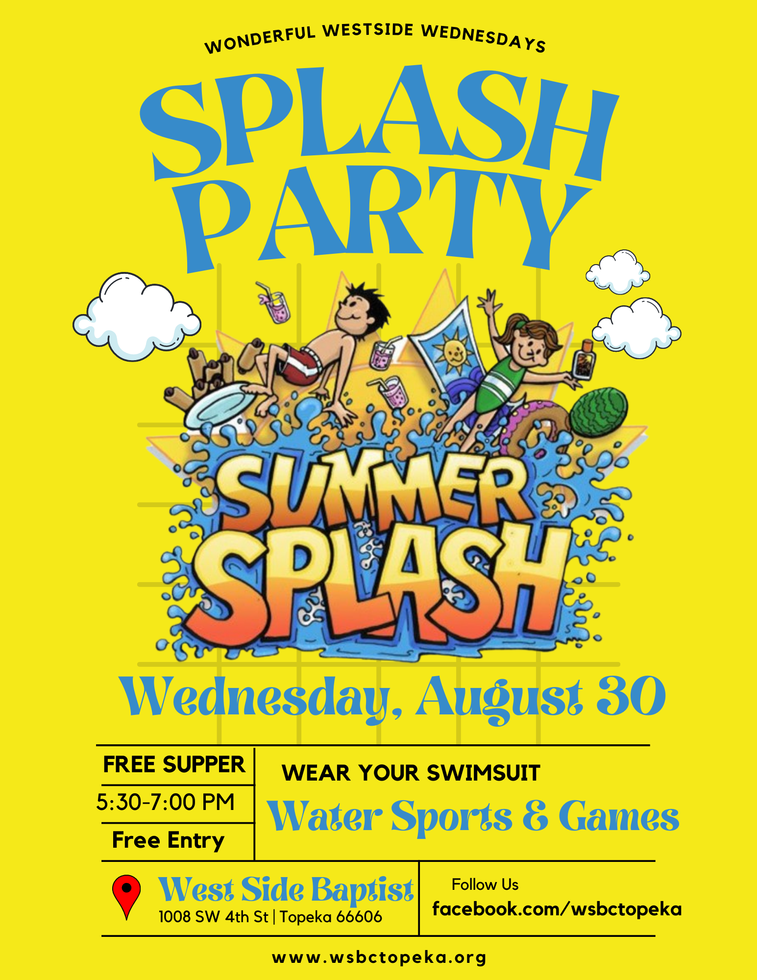 WWW KIDS BIBLE CLUB SPLASH PARTY – West Side Baptist Church of Topeka